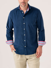 Teal Blue Cord Shirt