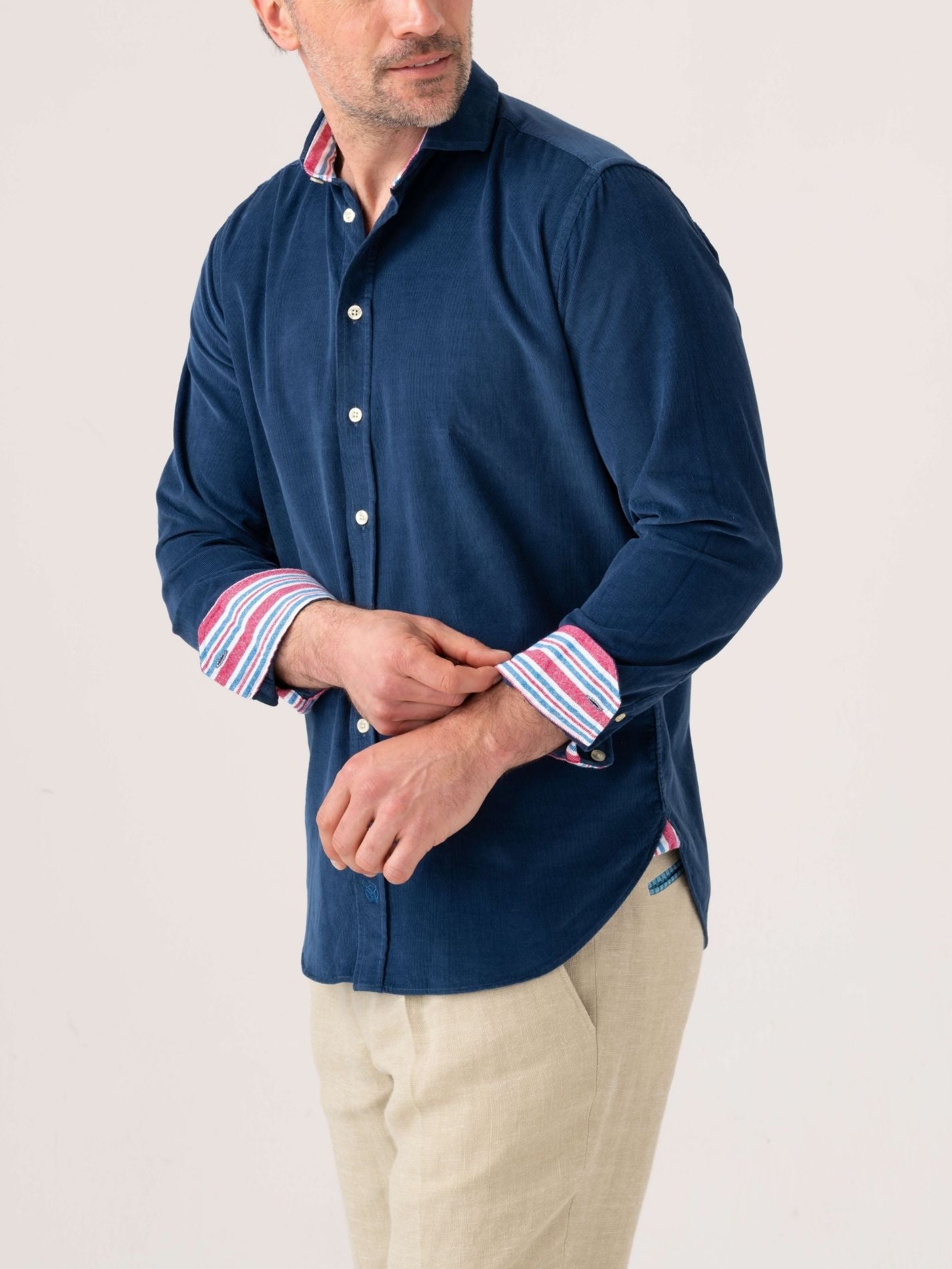 Teal Blue Cord Shirt