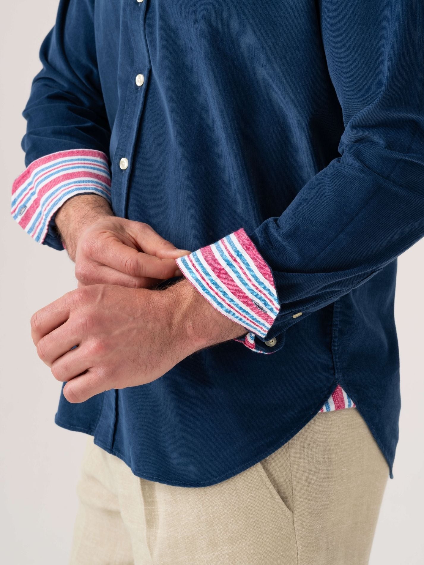 Teal Blue Cord Shirt