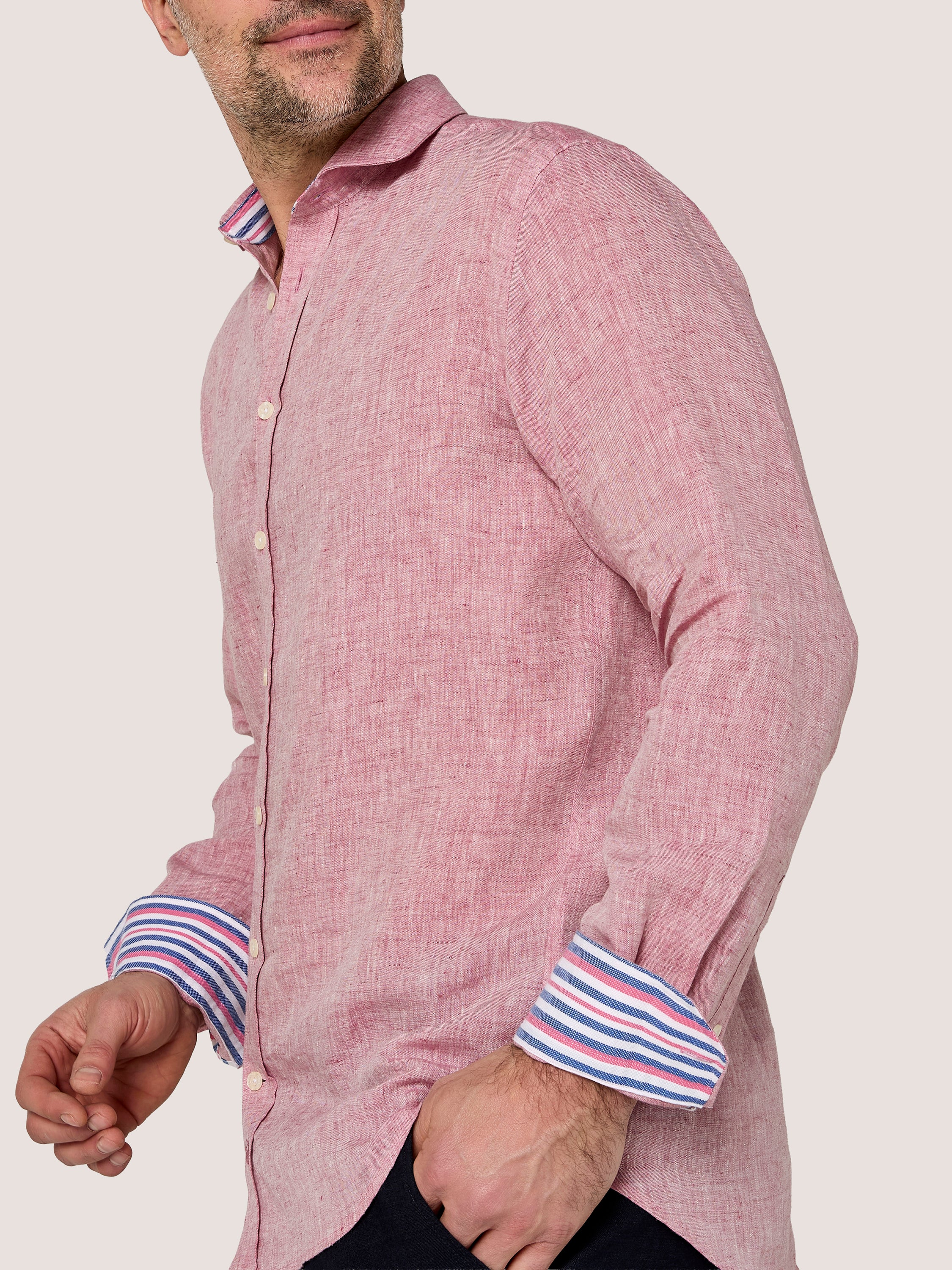 Dusty Pink Linen Shirt