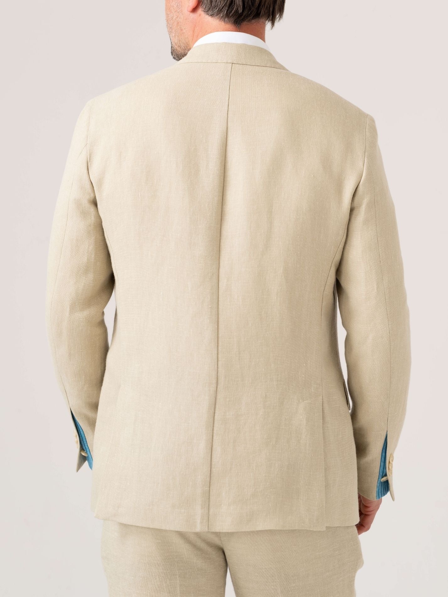 Pale Beige Linen Blazer / Suit Jacket