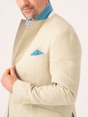 Pale Beige Linen Blazer / Suit Jacket