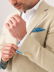 Pale Beige Linen Blazer / Suit Jacket