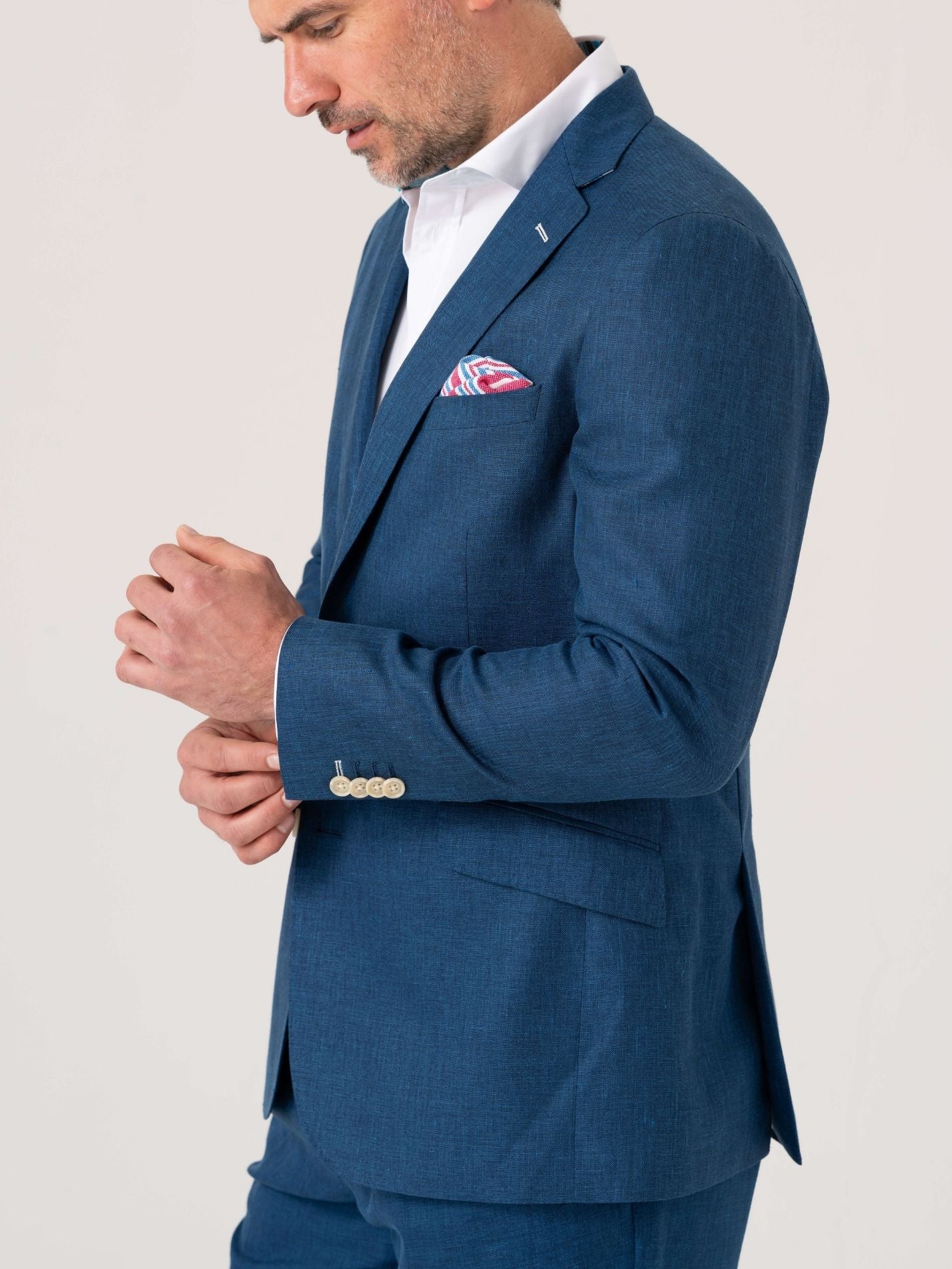 Royal Blue Linen Blazer 