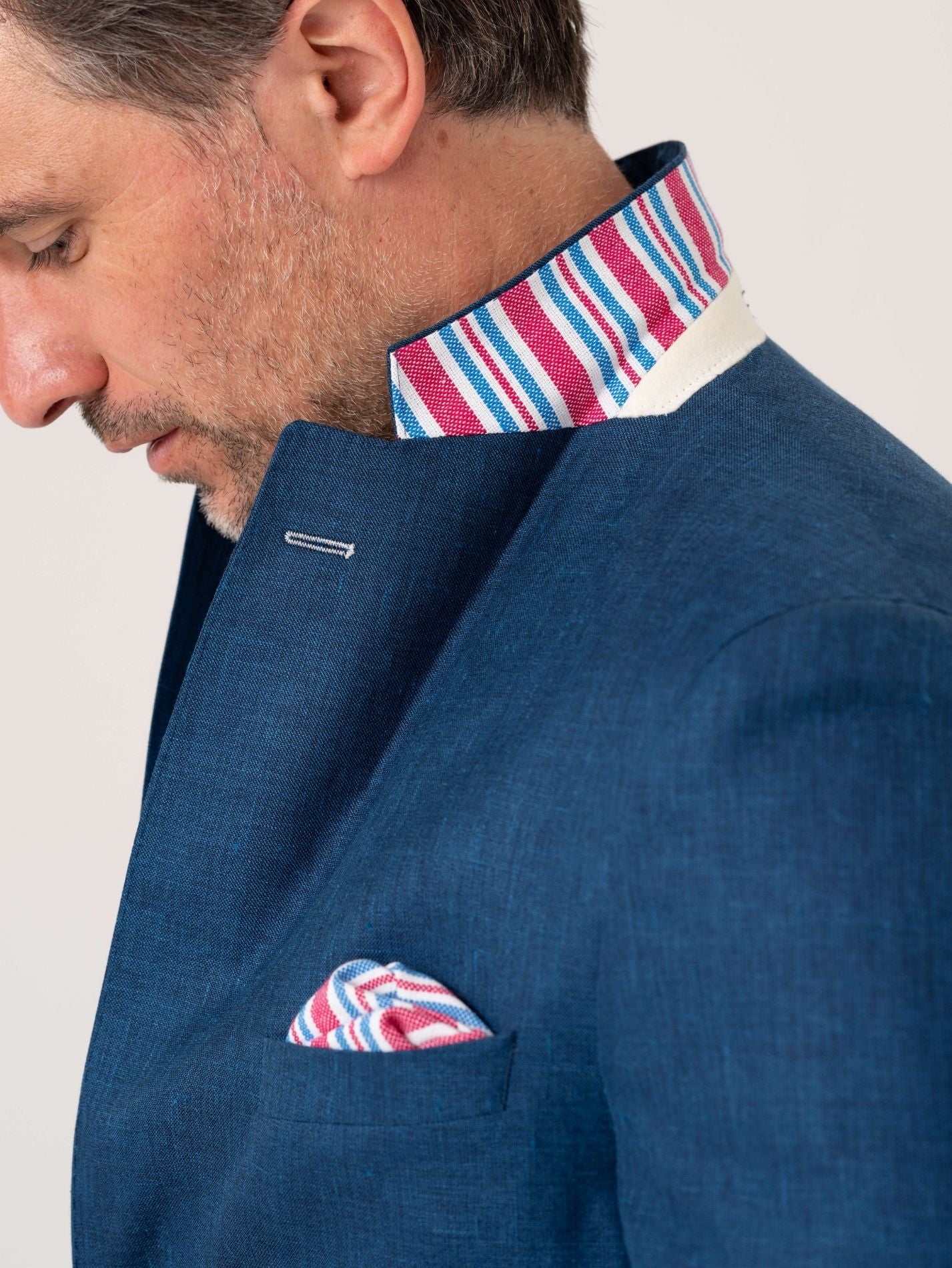 Royal Blue Linen Blazer 