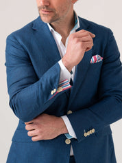 Royal Blue Linen Blazer 