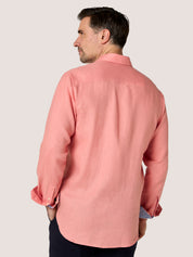 Salmon Pink Linen Shirt
