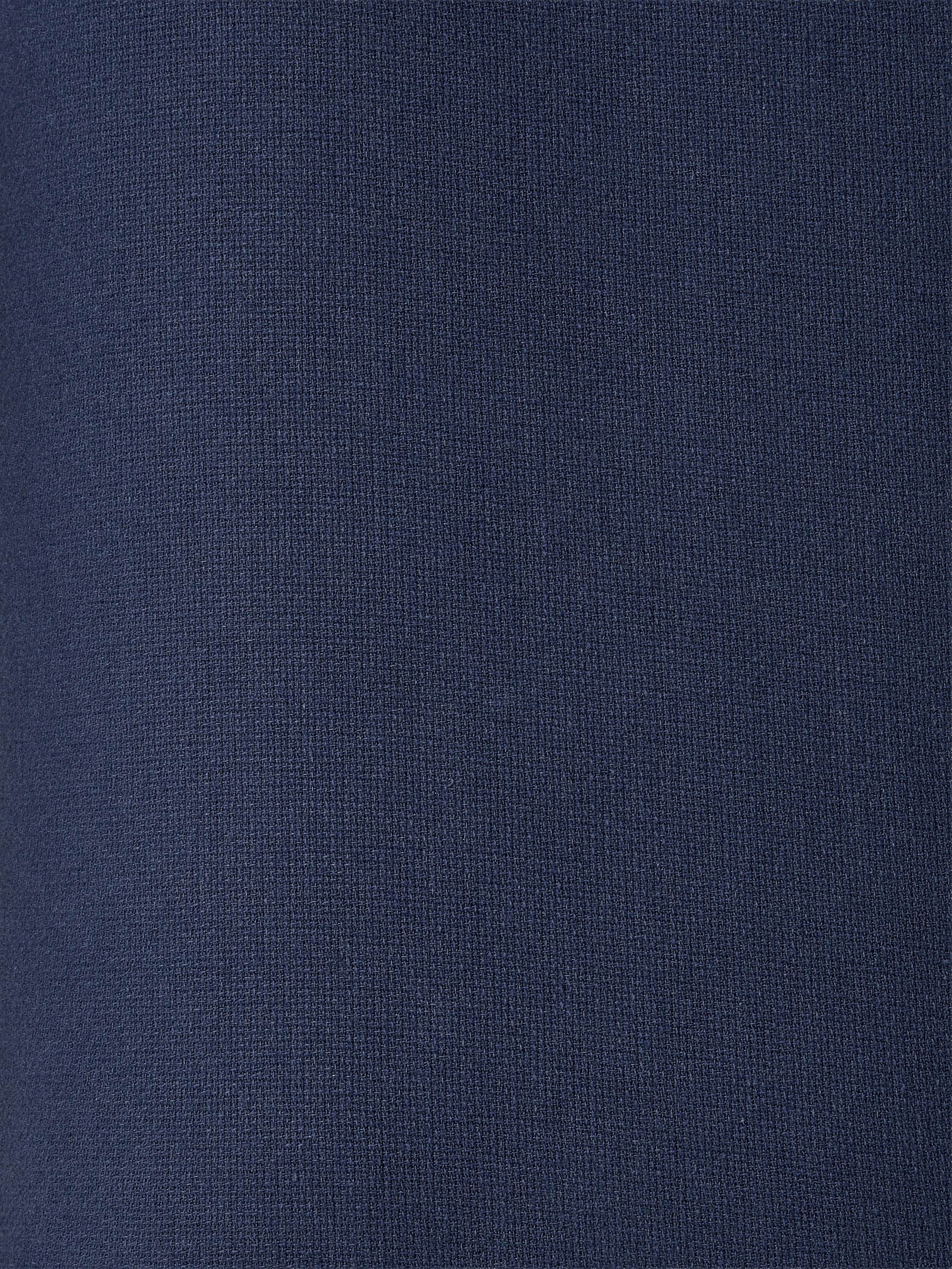 Navy Textured Weave Short Sleeve Shirt