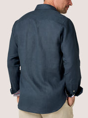 Deep Navy Linen Shirt