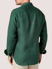 Forest Green Linen Shirt