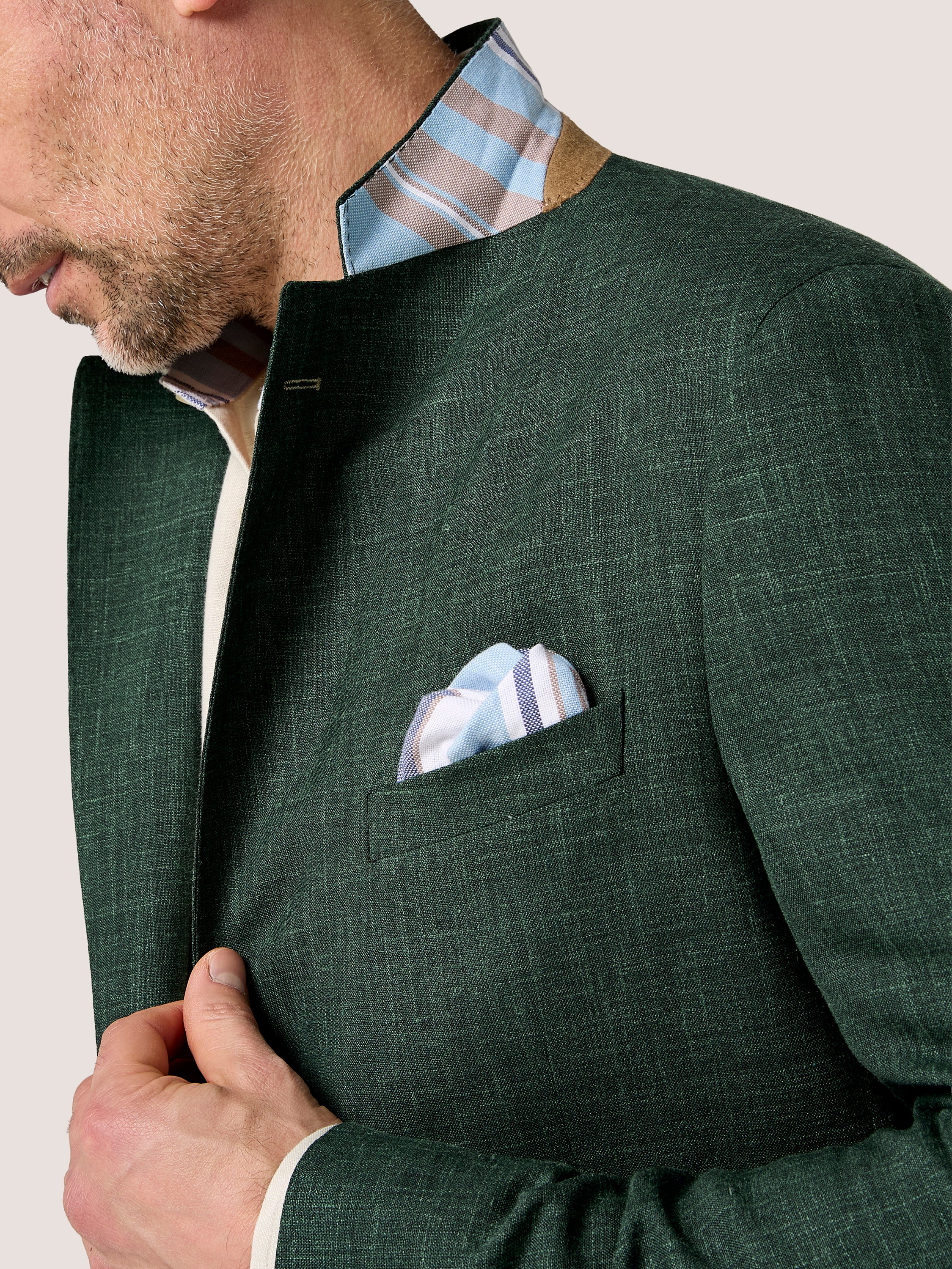 Men's Linen Blend Blazer | Green Blazer for Men | Koy Clothing Men's Linen Blend Blazer | Green Blazer for Men | Koy Clothing