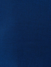 Mens Navy Oxford shirt with red Kenyan trim - fabric close up