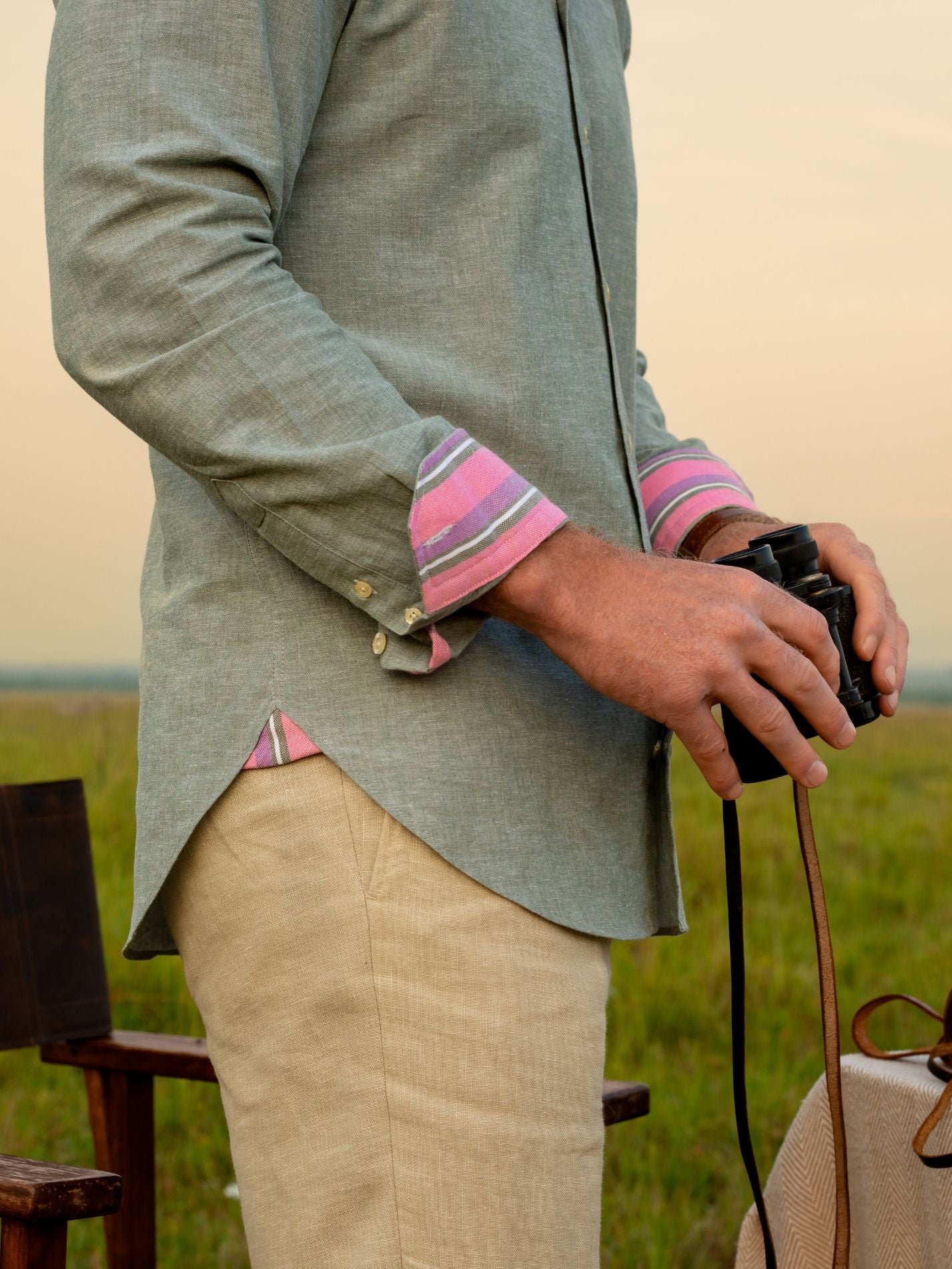 Pale Green Linen Shirt