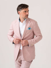 Pink Linen Blend Blazer 