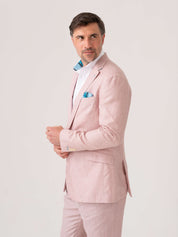 Pink Linen Blend Blazer 