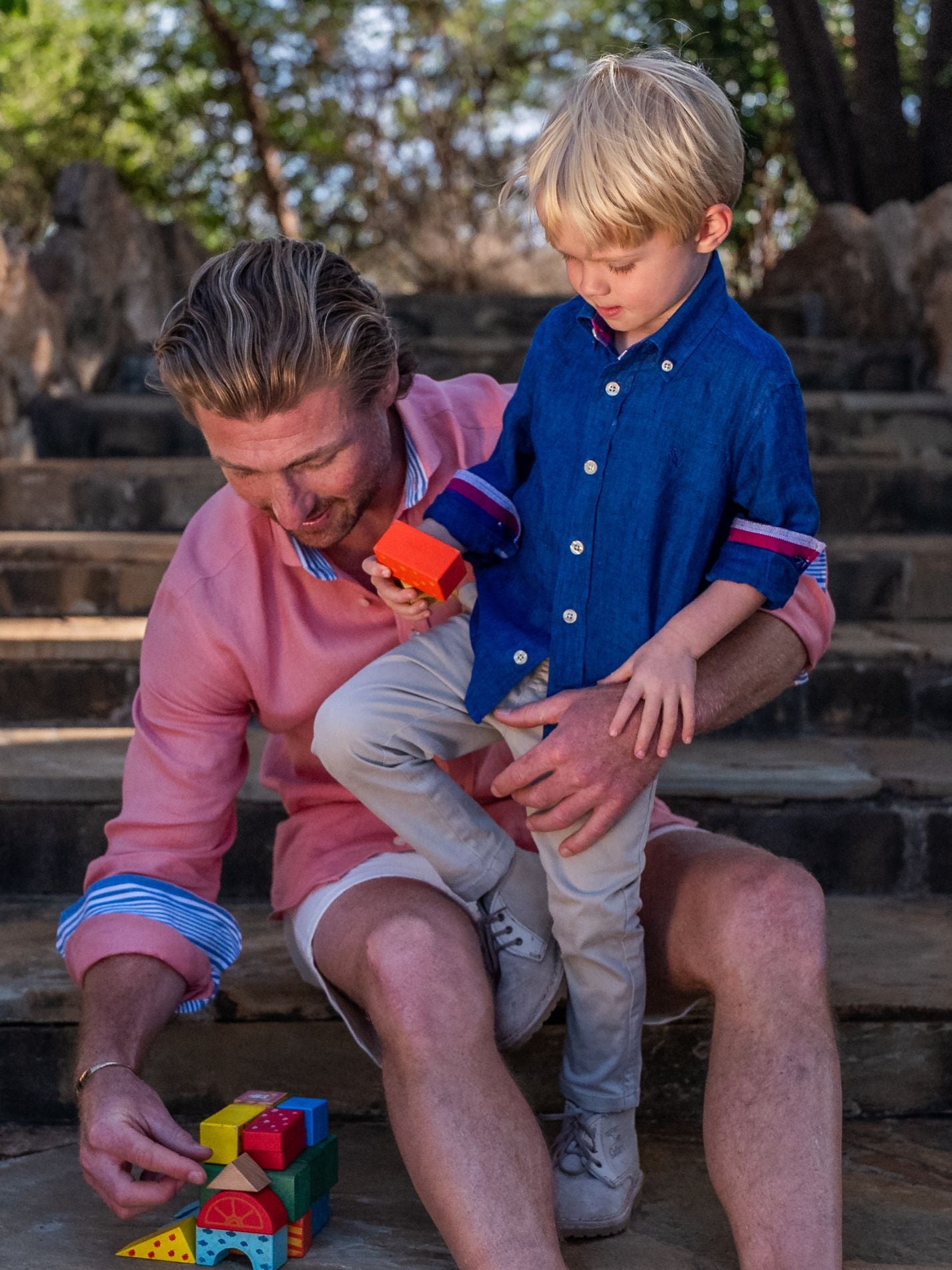 Boys Navy Linen Shirt by koy Clothing
