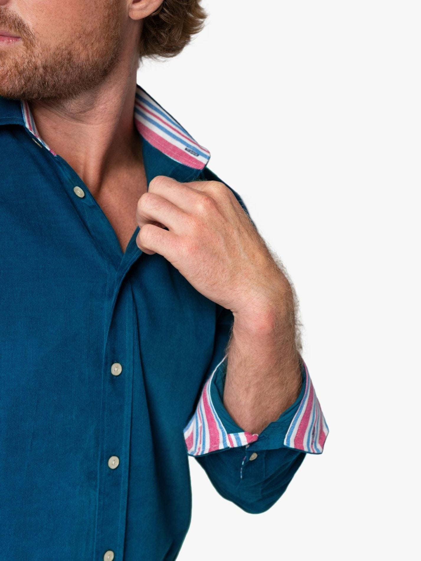 Teal-Blue Cord Shirt