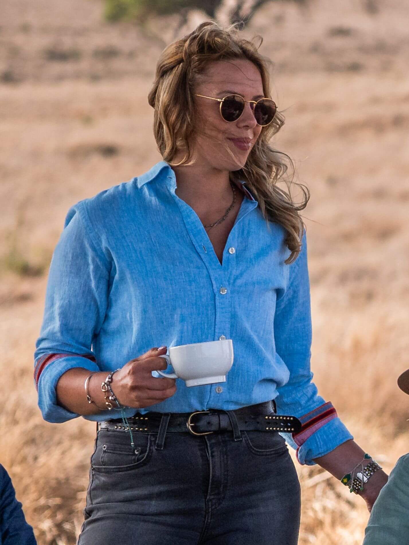 Women's Sky Blue Linen Shirt