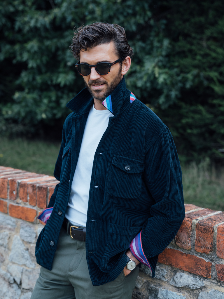 Mens navy corduroy best sale jacket