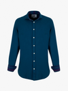 Ziwa Teal-Blue Kabisa Kenyan Kikoy Shirt by Koy Clothing