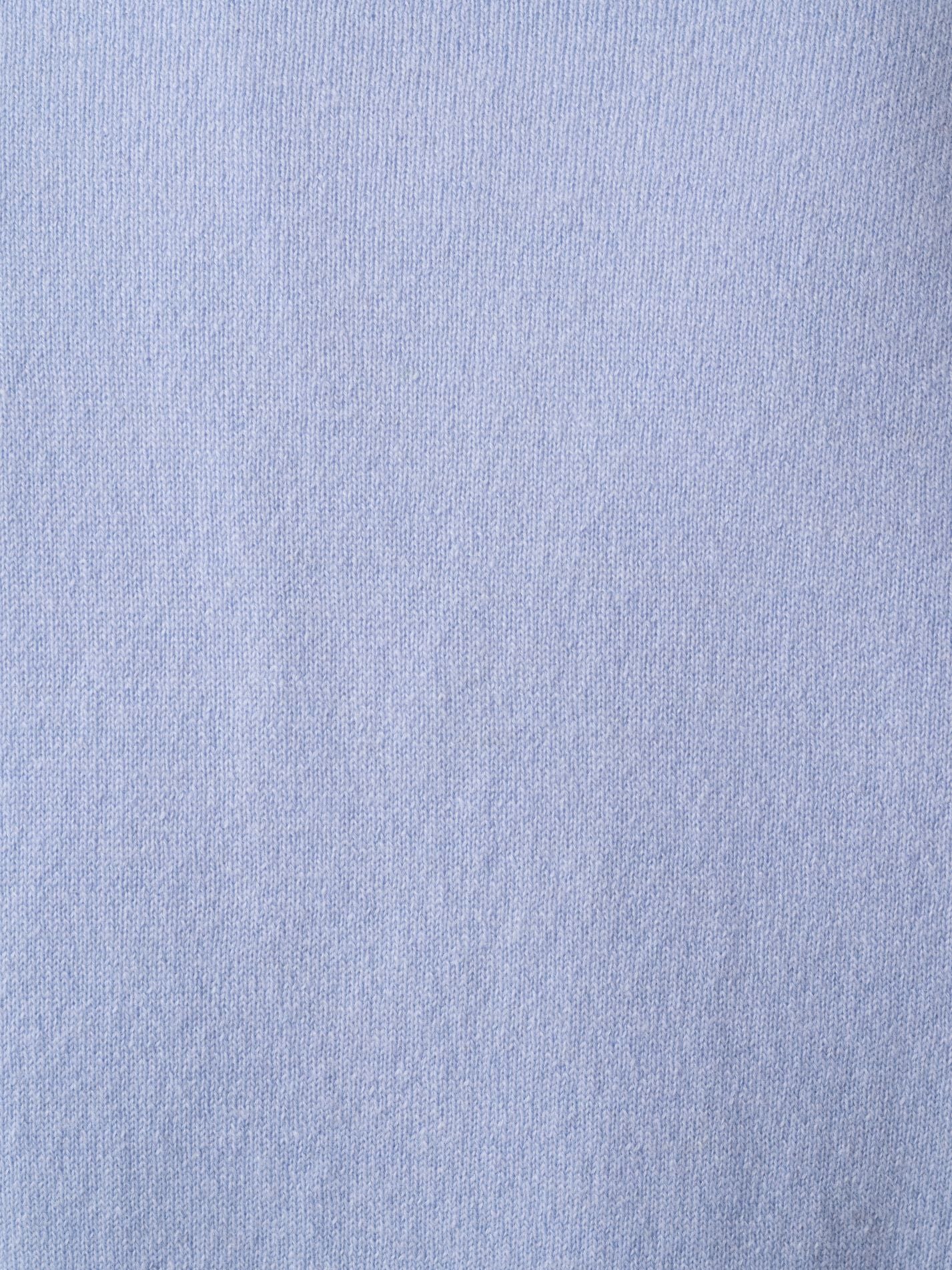 Mens Light blue Quarter Zip Jumper - Wool & Cashmere blend with African fabric detail 