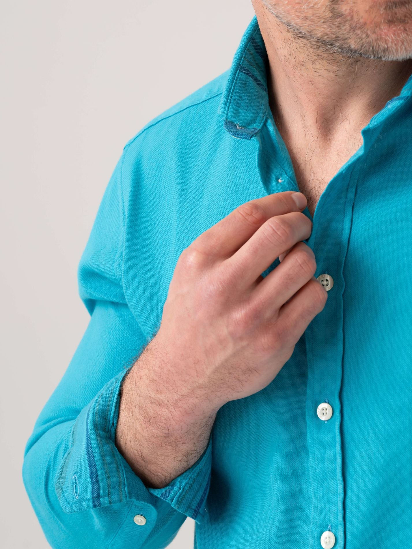 Maji Blue Kabisa Kenyan Kikoy Shirt by Koy Clothing