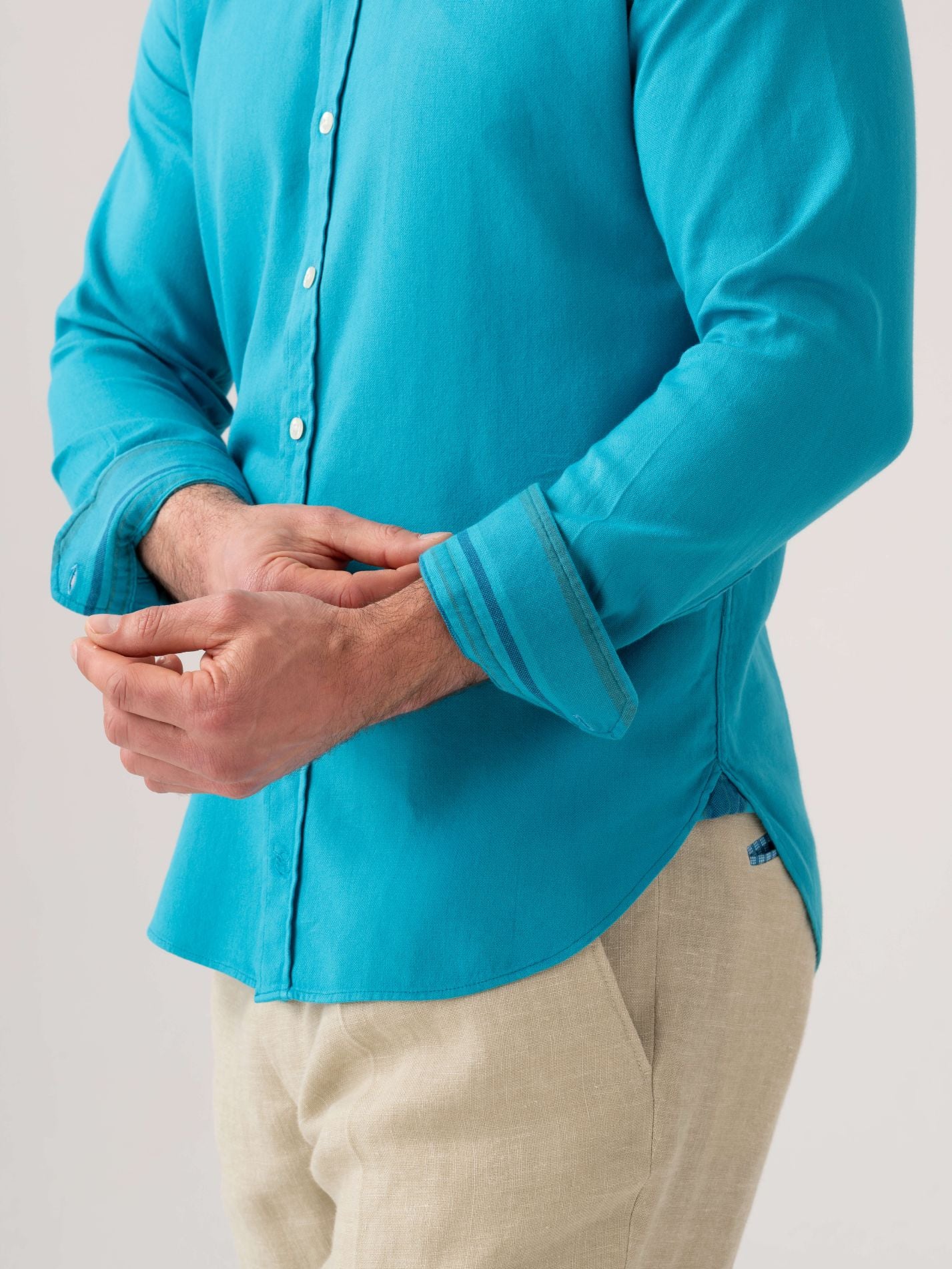 Maji Blue Kabisa Kenyan Kikoy Shirt by Koy Clothing