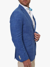 Blue Linen Blend Blazer Suit by Koy Clothing