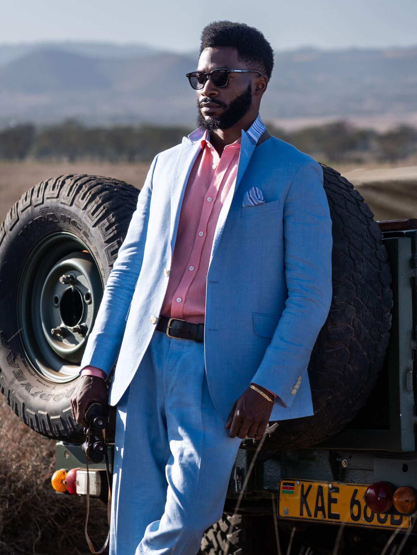 Light Blue Blazer - Linen, Wool & Silk