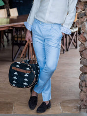 Light Blue Suit Trousers - Linen, Wool & Silk