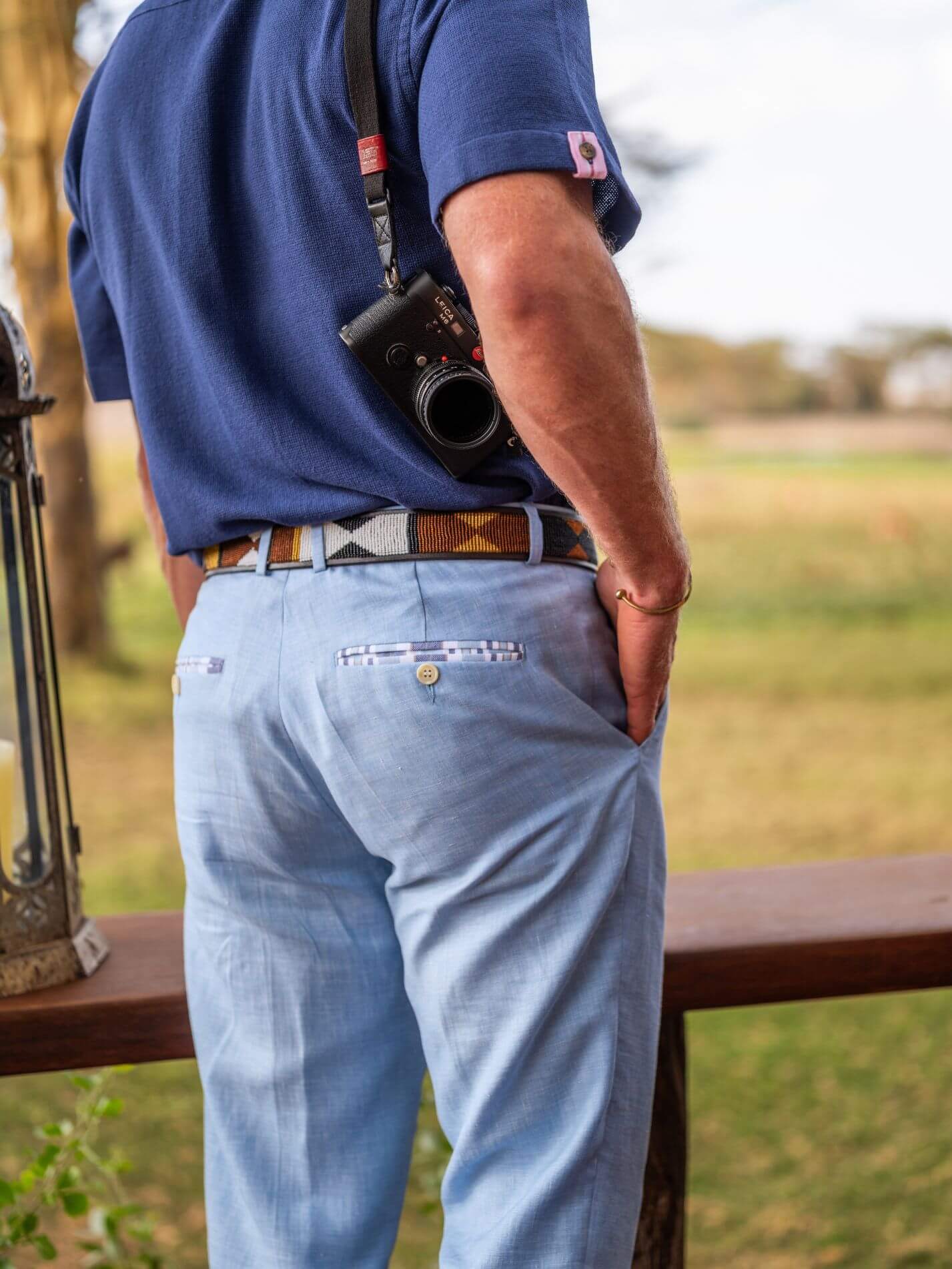 Light Blue Suit Trousers - Linen, Wool & Silk
