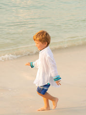 Boys White Linen Shirt by Koy Clothing