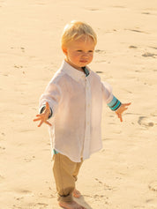 Boys White Linen Shirt by Koy Clothing