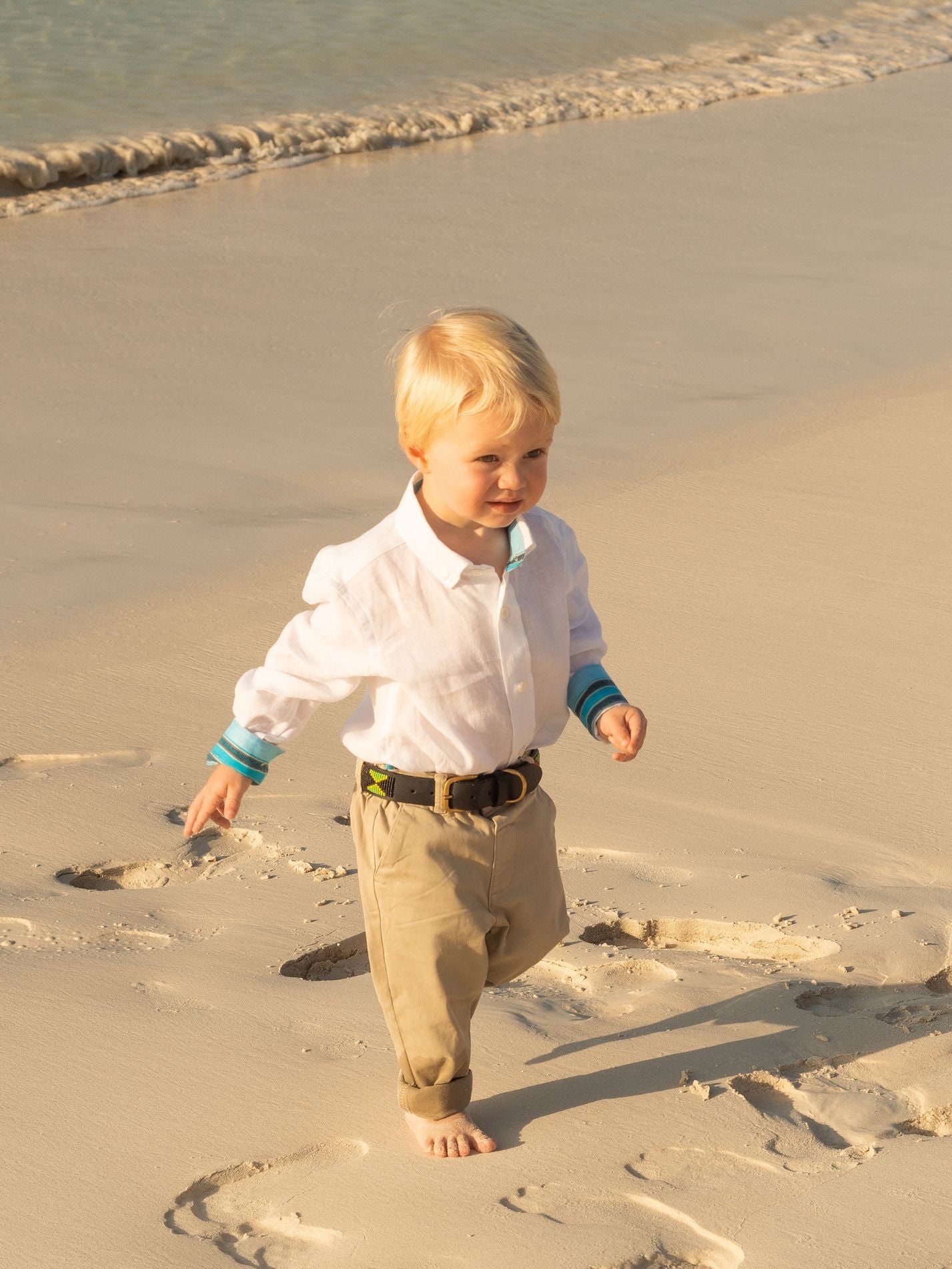 Boys White Linen Shirt by Koy Clothing