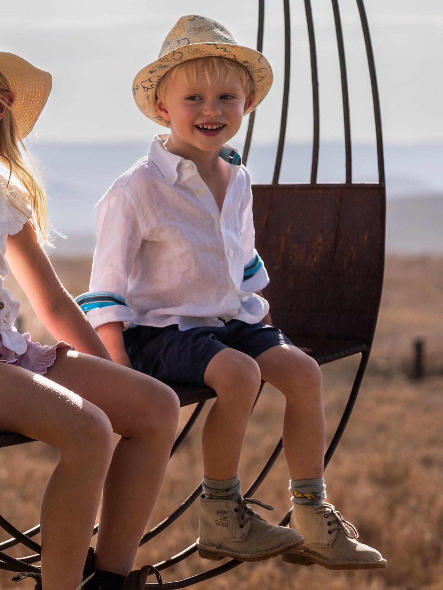 Boys White Linen Shirt by Koy Clothing