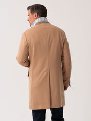 Men’s camel wool overcoat – back view