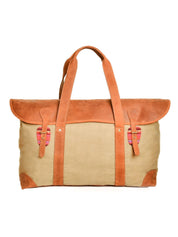 Canvas Weekender Bag - Tan