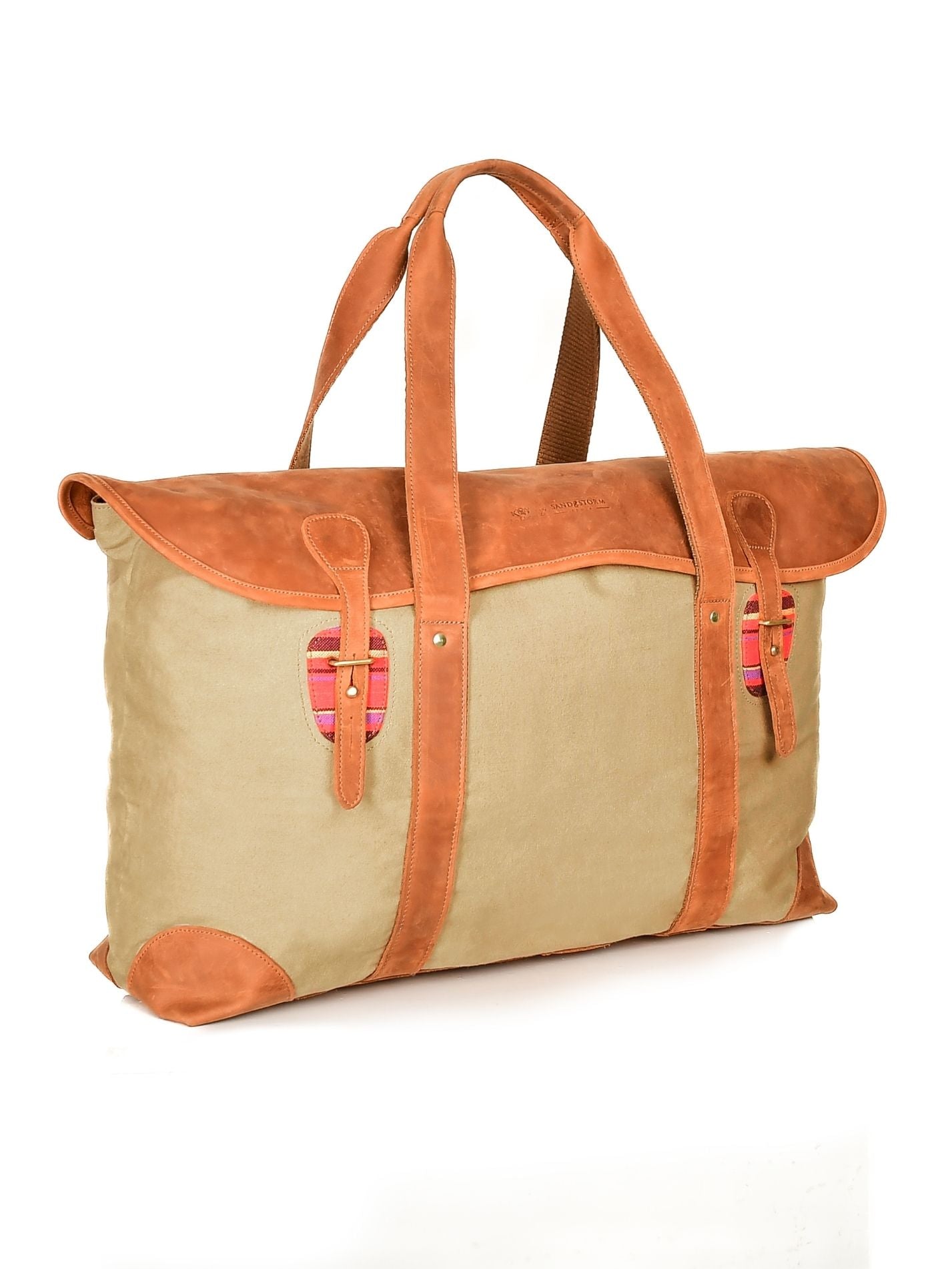 Canvas Weekender Bag - Tan