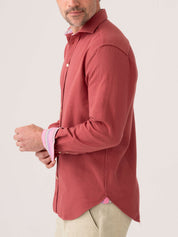 Coral Brushed Cotton Shirt
