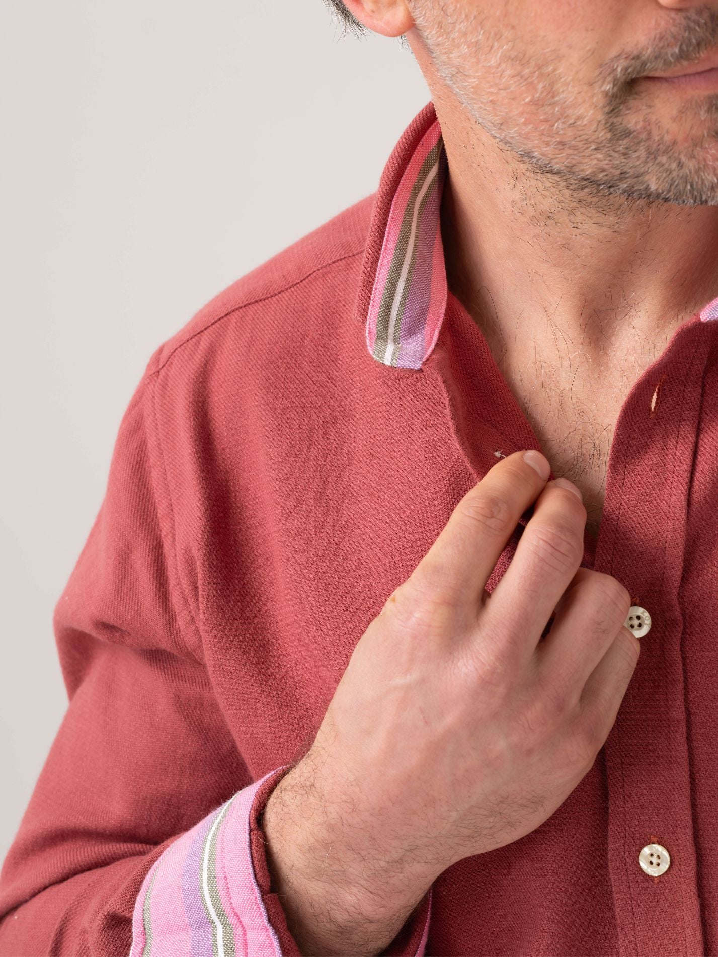 Coral Brushed Cotton Shirt