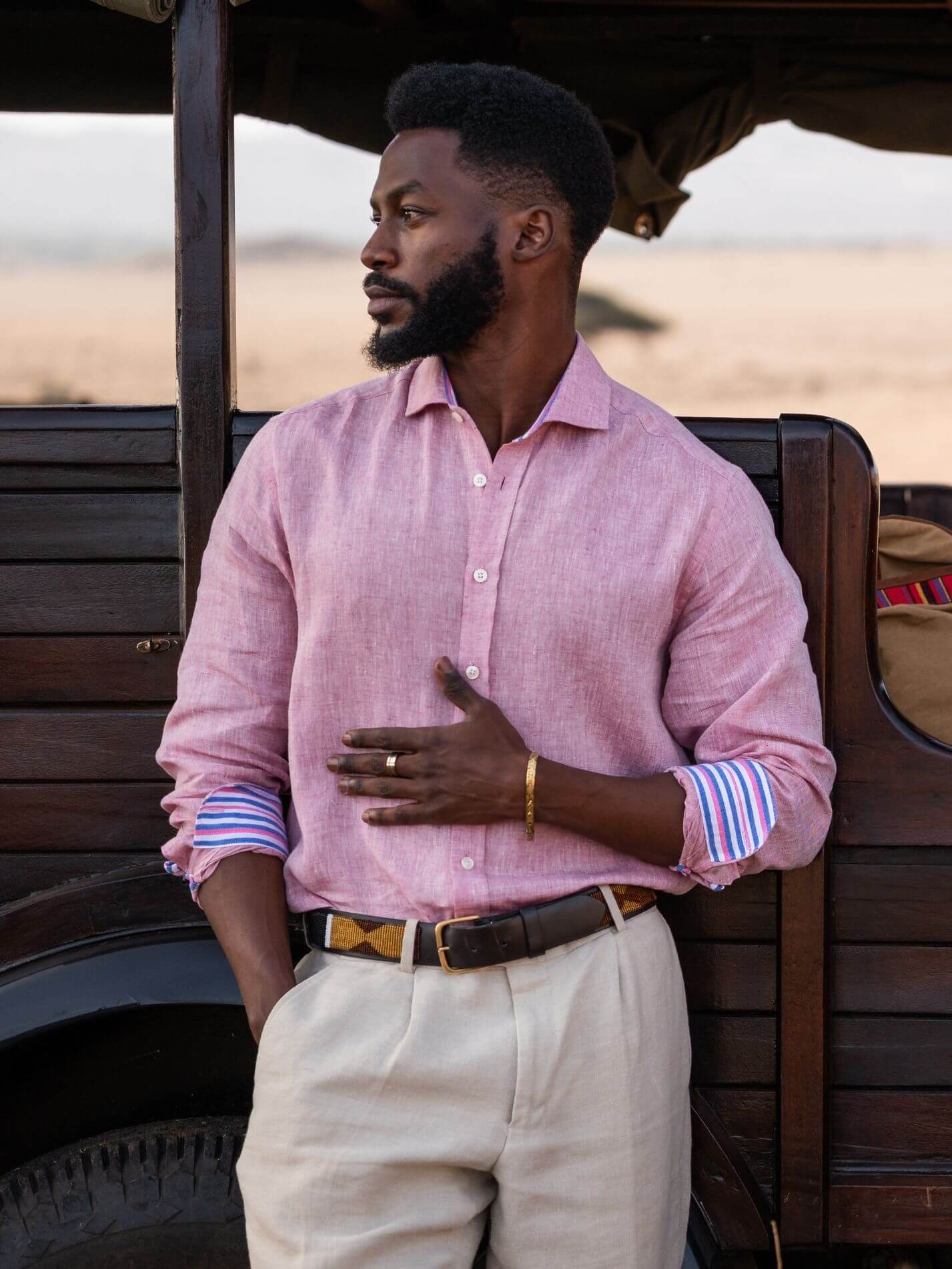 Dusty Pink Linen Shirt
