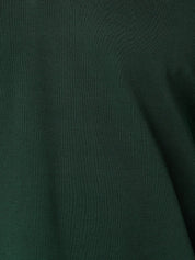 Forest Green long-sleeve Cotton Piqué polo shirt, Kenyan Kikoy trim on the front placket, cuffs and collar