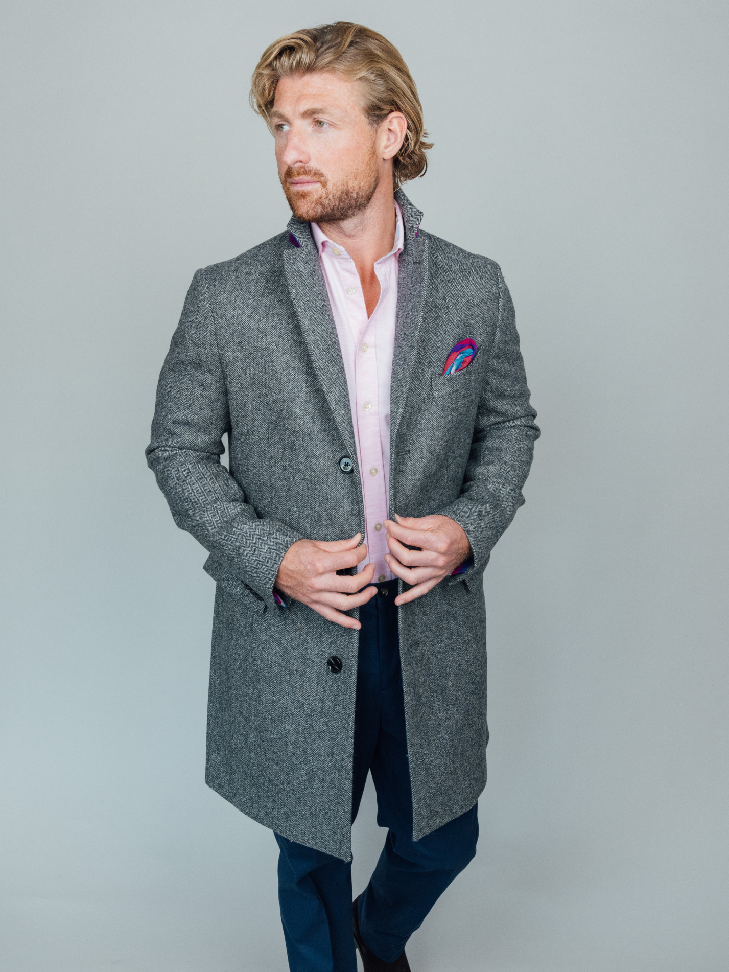 Charcoal British Wool Overcoat