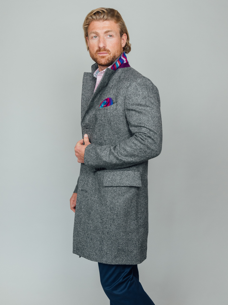 Mens 2025 charcoal overcoat