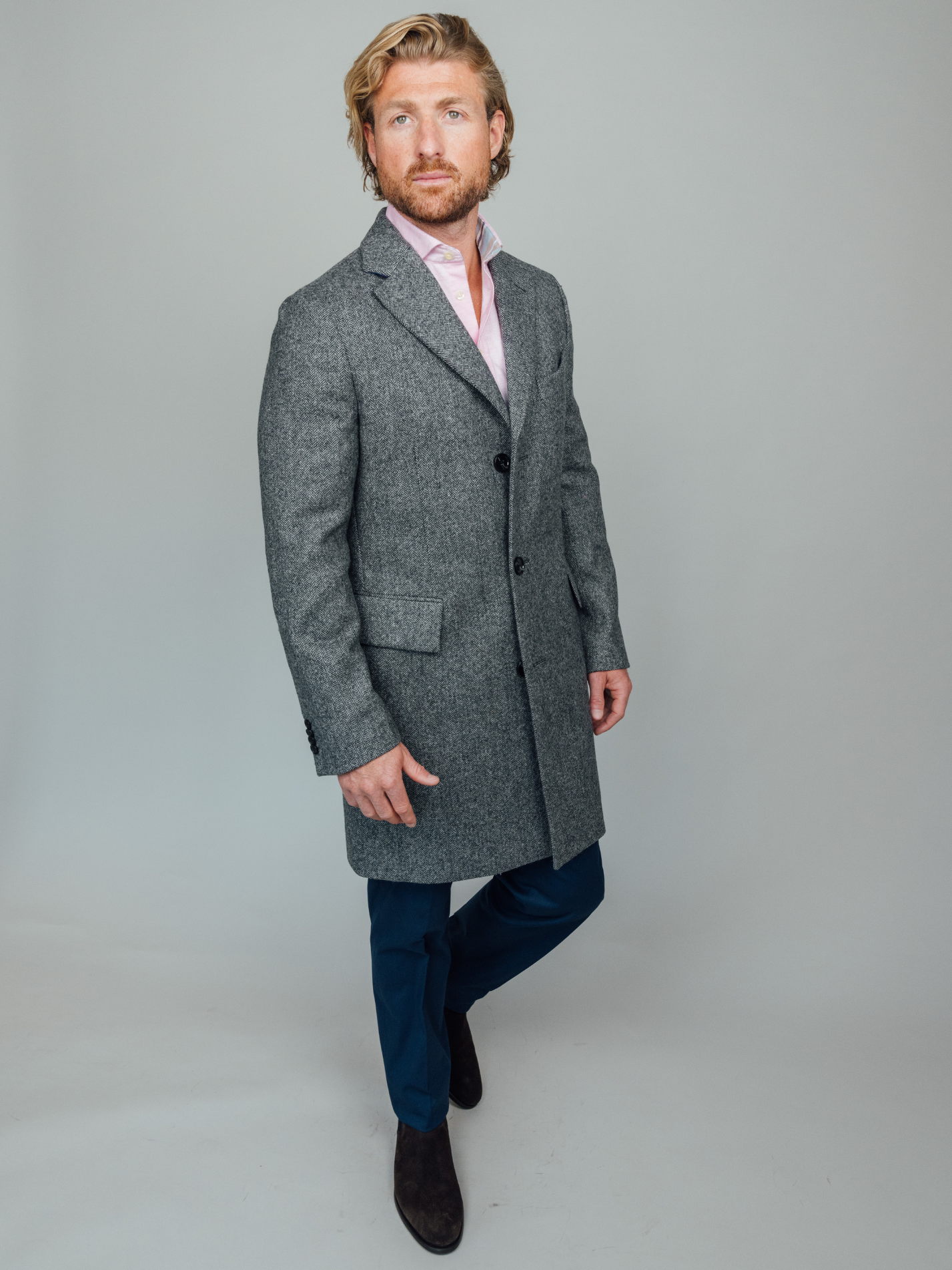 Charcoal British Wool Overcoat