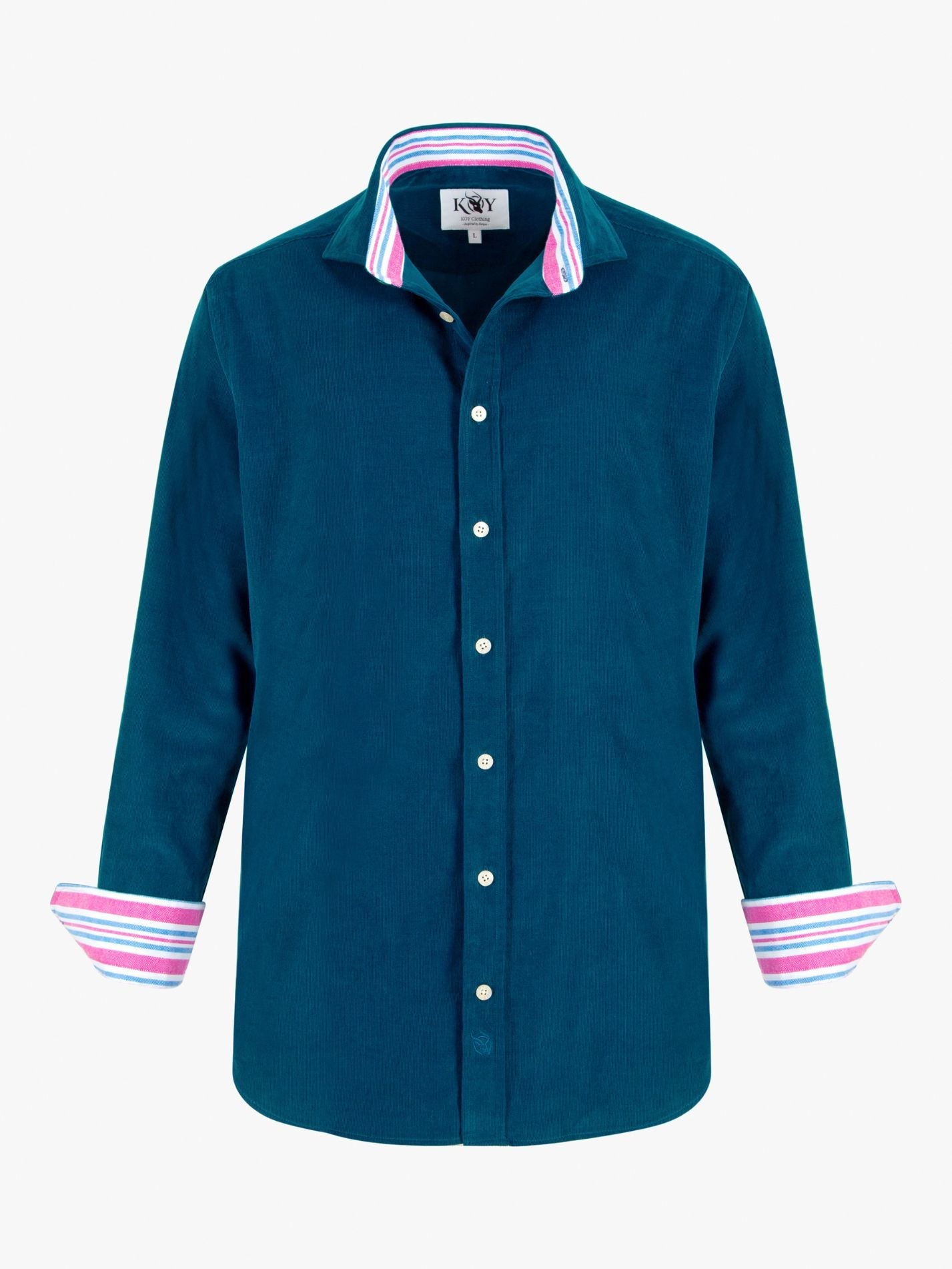 Teal-Blue Cord Shirt