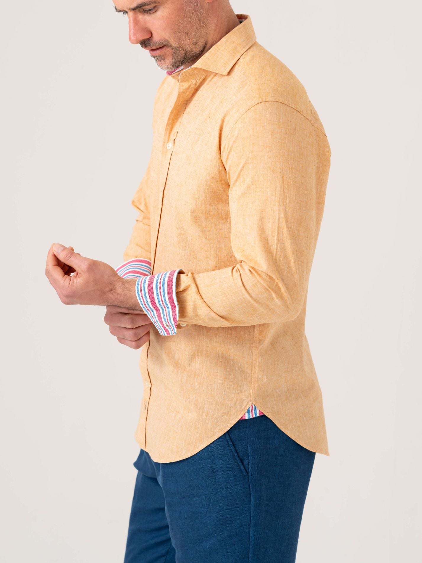 Jua Tangerine Linen Shirt by Koy Clothing