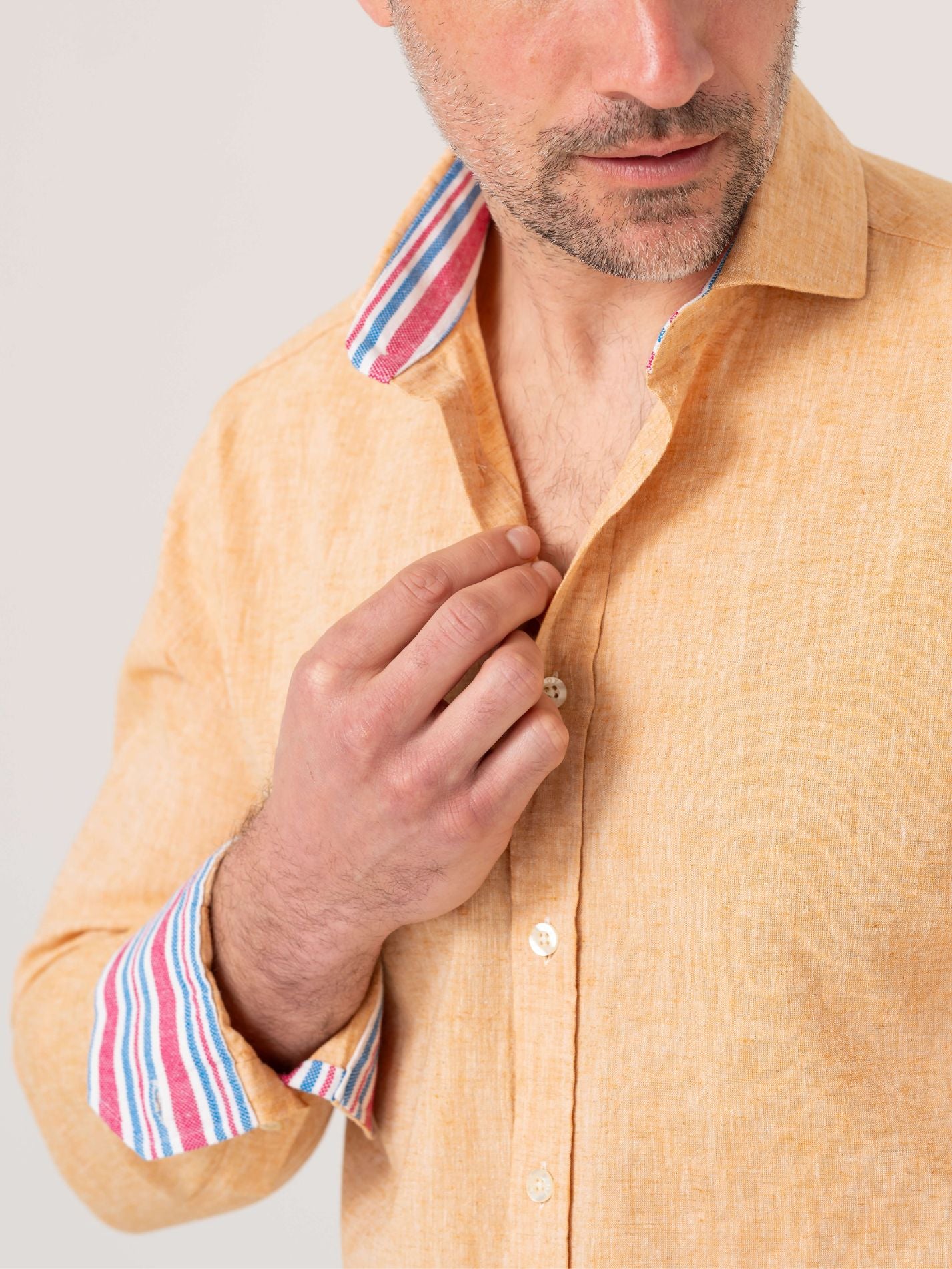 Jua Tangerine Linen Shirt by Koy Clothing