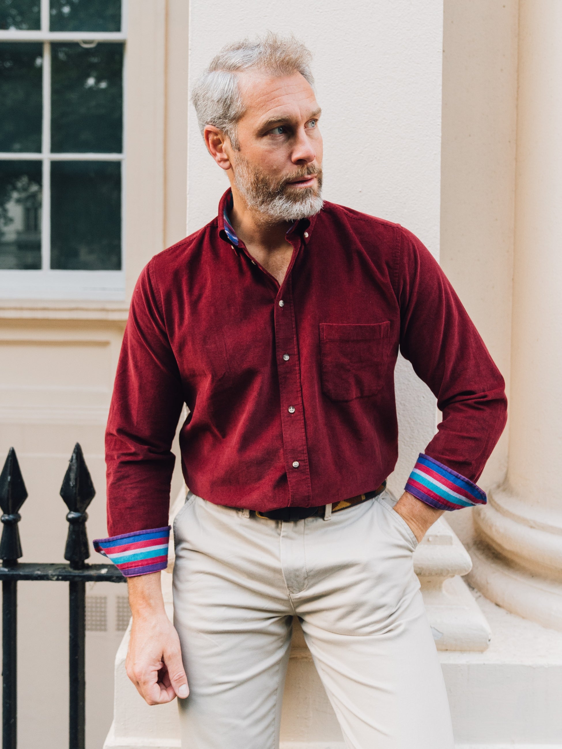 Mens Port Corduroy Shirt - Front view
