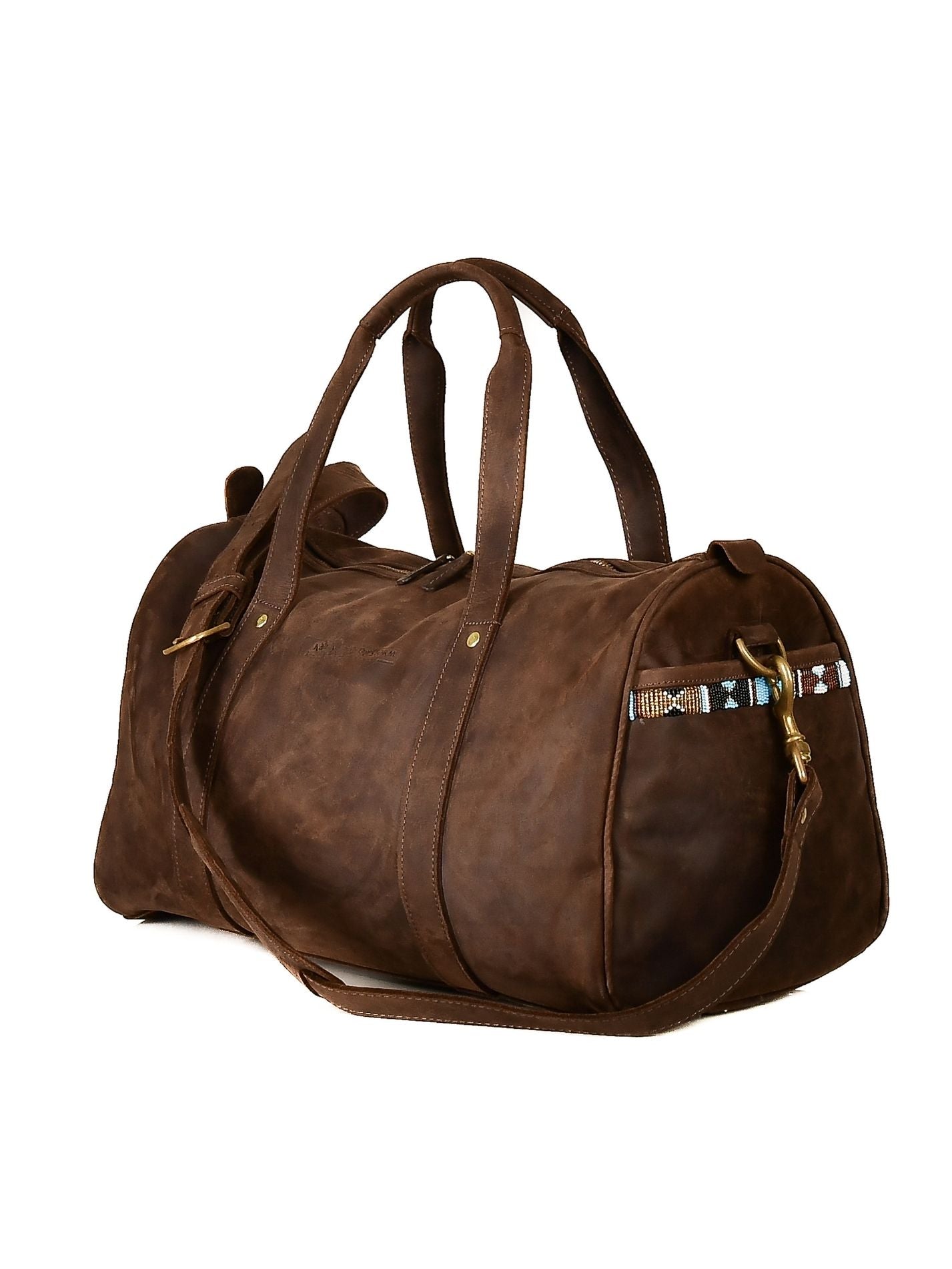 Leather Explorer Duffle Bag - Mocha 